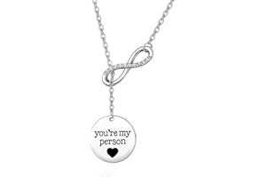 GENERIES You are My Person Infinity Lariat Y Necklace Best Friend Necklace BFF Gift
