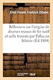 Image de Réflexions sur l'origine de diverses masses de fer natif, et notamment de celle trouvée: par Pallas en Sibérie . Traduites de l'allemand
