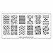 Bundle Monster 5pc Polynesian Themed Nail Art Design Rectangular XL Stamping Plates-Traditional Polynesia