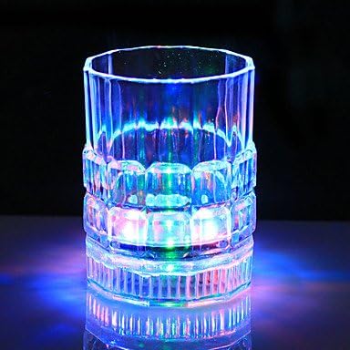 CLCJW Creative lighting,1PC colorful colour creative bars KTV switch LED lamp night light LED flash glass drinkware