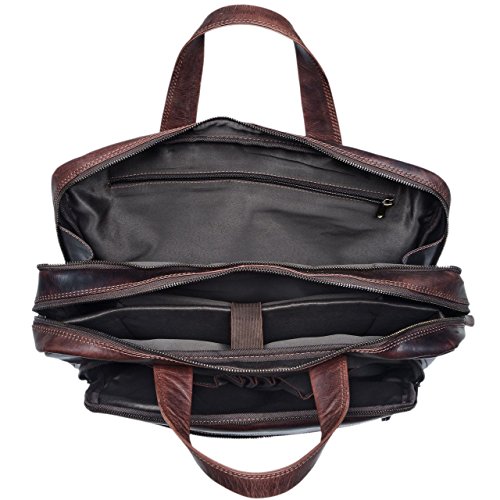 STILORD  Lias  Umh  ngetasche Leder Herren Vintage 15 6 Zoll Laptoptasche gro   Arbeit B  ro Uni Antik Leder   Farbe kara - braun