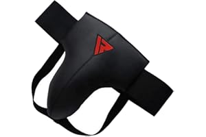 RDX Groin Guard for Boxing, Muay Thai, Kickboxing and MMA Fighting, Maya Hide Leather Abdo Gear for Martial Arts BJJ Training, Jockstrap Abdominal Protector for Karate and Taekwondo, Boys Youth