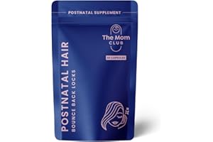 THE MOM CLUB Hair Vitamins for New Moms: Postnatal Hair Wellness Support, Scalp & Strand Strength Supplement with Nutrient-Rich Botanicals, 30 Capsules, 1 Month Supply