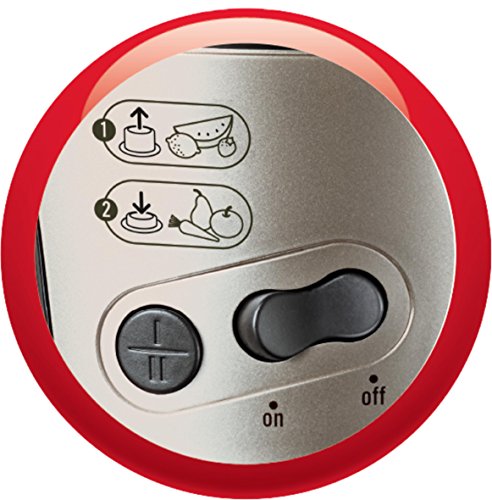 Moulinex JU385H Entsafter und Zitruspresse Elea Duo (300 Watt, 2 Geschwingigkeitsstufe) schwarz / edelstahl-look - 8