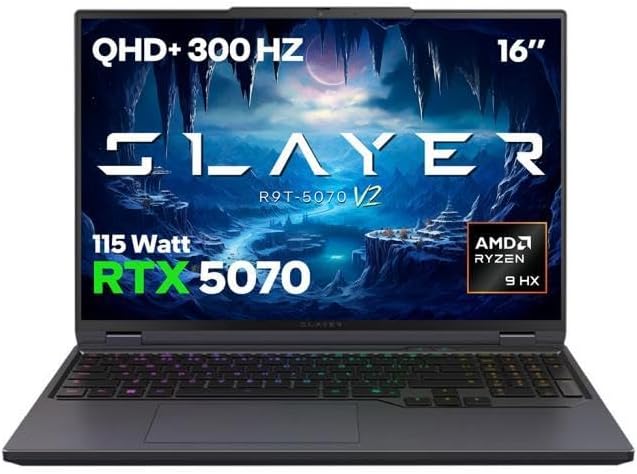 Game Garaj Slayer R9T-5070 V2 C1 AMD Ryzen 9 8945HX 32GB RAM 1TB SSD RTX5070 16" 300Hz QHD+ IPS FreeDOS Oyuncu Laptop