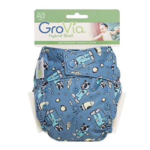 GroVia® Hybrid One-Size Cloth Nappy Shell, Snaps, Astro
