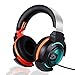 Produktbild Foxcesd Gaming Headset – Virtueller 7.1 Surround Sound Computer-Headset, Over-Ear Headphones / Kopfhörer mit USB, Vibration, LED, verstecktem Mikrofon und Lautstärkeregelung für PC/Laptop/Tablet/ Mac/iPad/Android und iOS etc.