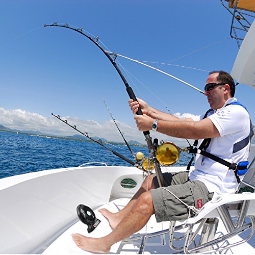 Tischventilator,dizauL USB mini Fan multifunktions tragbaren mobilen 3-Gang Schreibtisch/ Tisch Fan+power bank+LED Taschenlampe-schwarz - 6