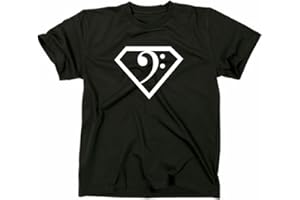 STYLETEX23 Bass T-Shirt Bassisten Bassnote Superman Logo