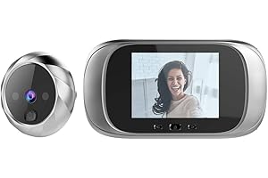 TKMARS 2.8 Inch LCD Video Doorbell HD Color Screen 0.3MP Camera 90 Degree Digital Peephole Door viewer with 2pcs IR LEDs Support Night Vision Energy Saving 180 Days Standby Doorbell(Silver)