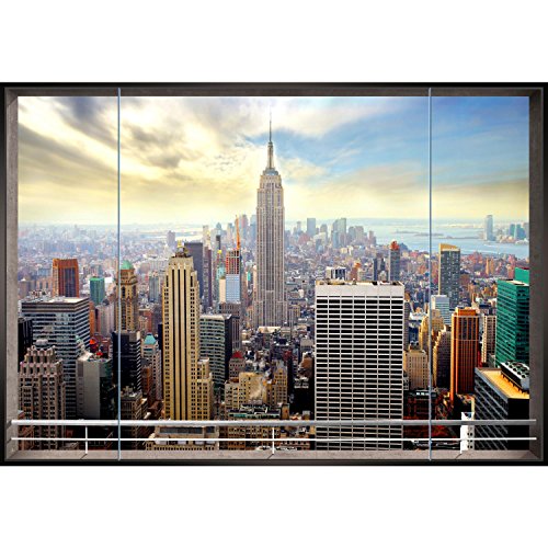 Fototapete Fenster nach New York 352 x 250 cm – Vliestapete – Wandtapete – Vlies Phototapete – Wand – Wandbilder XXL – !!! 100% MADE IN GERMANY !!! Runa Tapete 9026011a - 6