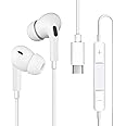 USB C Headphones, Type C Earbuds Compatible for iPhone 15/15 Pro/ 15 Pro Max Samsung S24 Headphones with Microphone Noise Isolation Stereo Wired Earphones for Samsung Galaxy S22 S23 Ultra Pixel 7a