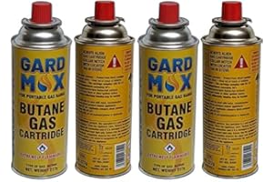 FASTWRITE HS Butane Gas Bottles Canisters For Portable Stove Cookers Grill Heaters Weed Wands Cooking Gear Cookware Camping Utensils Supplies Kitchen Grills BBQ Essentials Campfire Set Kit Hiking (1 GAS CAN)