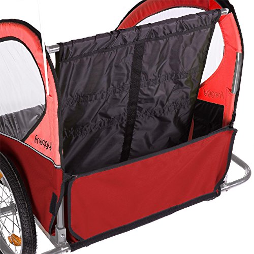 Kinderfahrradanhänger mit Universal-Kupplung und Alu-Rahmen 138 x 90 x 86 cm - 7