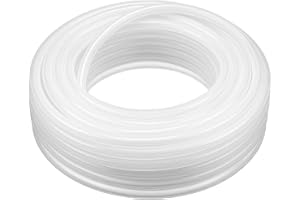 QWORK® 25 m transparent PVC-slang 4 x 6 mm (inre x ytter), bensinslang vattenslang akvarium luftslang