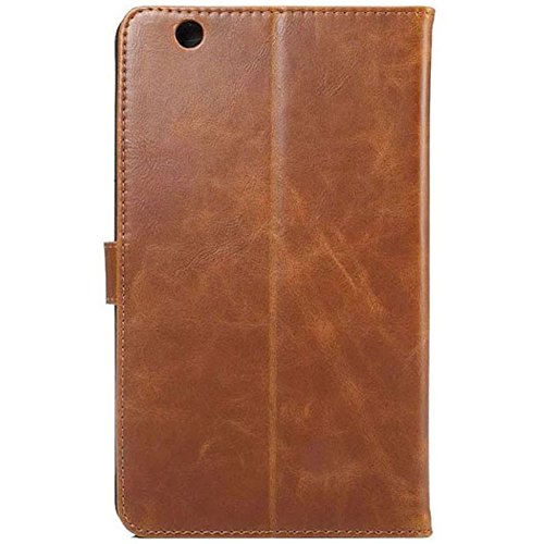 KM-WEN® Schutzhülle Etui für Huawei MediaPad M3 (8,4 Zoll) Bookstyle Retro Stil Crazy Horse Muster Magnetverschluss PU Leder Case Flip Cover Hülle Tasche Schutzhülle mit Auto Sleep / Wake Standfunktion Kartenfächer für Huawei MediaPad M3 (21,33 cm (8,4 Zoll) Tablet-PC Braun - 3