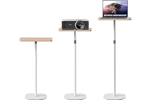 tonchean Mesa de pie para ordenador portátil, altura ajustable, 46 – 120 cm, soporte portátil para ordenador portátil, mesa auxiliar ajustable para cama, sofá, podio móvil, soporte para oficina y