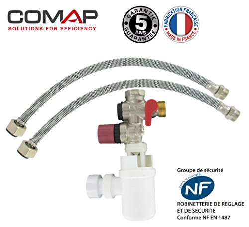 Comap-Sicherheitsgruppe für Durchlauferhitzer mit siphon/2 Schläuche für die Wasserzufuhr 3/4 Zoll - 2