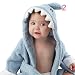 BOBORA Baby Infant Bathrobe Cute Animal Soft Hooded Towels Wrap Shark