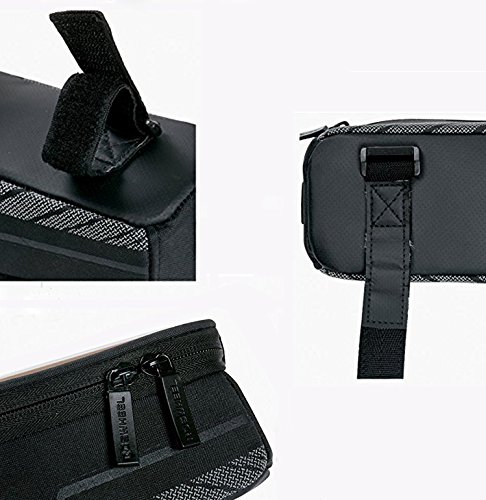 Fahrrad Rahmentaschen, Intsun® Radfahren Rahmentaschen, Wasserabweisende Fahrradtasche , Steuerrohr Taschen Packung, Handy Handyhalterung, Navigation Halterung ,Kopf Schlauchbeutel, Oberrohr Fahrrad Handytasche, Halter Steuerrohr Taschen Packung mit klaren PVC-Schirm und Ein Verlängerungskabel für iphone 6s plus / iphone 6 plus / iphone 6s / iphone 6, 5S / 5 / 5C / 4S / 4, Samsung Galaxy s6 edge/ s6 edge+/S4 / S3 - 8