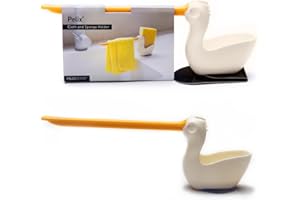 PELEG DESIGN Pelix Porta Spugne Lavello Cucina con Ventosa – Portaspugne per Lavello Cucina 2 in 1 – Organizzatore Lavello e Accessorio Funzionale