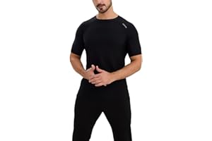 SURFEASY Men's Short Sleeve Rash Vest Swim Shirt, UPF 50+ Sun Protection Quick Dry Rashguard