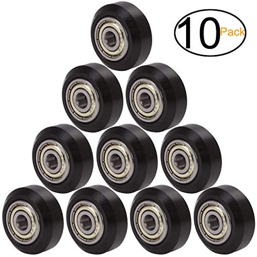 Rueda polea plástica grande con rodamientos de Zeelo Equipment Rueda loca Rueda loca del engranaje de la polea loca para Ender 3, CR-10, CR-10S (paquete de 10 unidades) (Rueda grande)