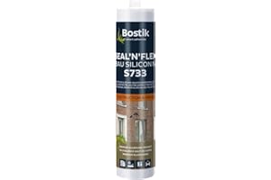 BOSTIK S733 Seal´n´Flex Bau Silikon Buche – Neutraler Universalsilikon, Schimmelresistent, Dauerelastisch, Anstrichverträglich, Für Innen- und Außenbereich, 300ml