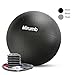 Produktbild Mirumb Gymnastikball, Yoga Ball Fitnessball mit Pumpa für Yoga, Pilates, Balance Stuhl, Fitness, Stabilitäts, Schwangerschaftsübungen Sitzball Pezziball - Anti-Burst Qualität (Schwarz, 75 cm)