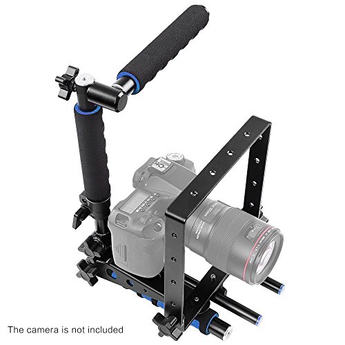 Andoer Pliable Aluminium alliage monter le Support Rig stabilisateur 1 4  vis      paulement avec Kit de support cam  ra tournage   quipement pour Canon Nikon Lumix Sony Pentax Olympus DSLR cam  ra