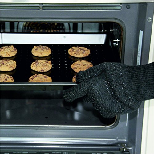 Feuermax BBQ Grillhandschuhe (2er Set) Ofenhandschuhe Kaminhandschuhe – extremer Hitzeschutz bis 500°C – mit Anti-Rutsch Beschichtung für eine sichere Verwendung - 9