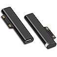 ELECDON Surface Connect to USB C Charging Connector, Compatible for Microsoft Surface Pro 7/6/5/4/3 Go 1/2 Surface Laptop 4/3/2/1, Works with 45W 15V3A USBC Power Supply and 3A USB-C Cable (2 Pcs)
