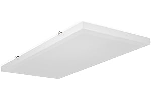 SILENT4® Absorbeur acoustique mur & plafond 120x60x5cm, montage par vis, acoustique améliorée prouvée par panneau acoustique avec revêtement en tissu blanc