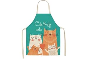 ShopINess Grembiule da Cucina per Adulti e Bambini con Motivo di Gatto Grembiule da Cucina Barbeque Idea Regalo