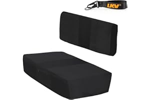LKV UTV Seat Cover Replacement for Kawasaki Mule 600 610 2005-2016 Mule SX 2017-2023 Black Bench Seat Covers