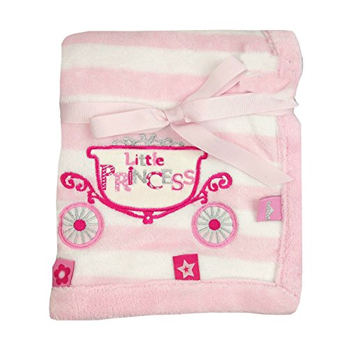 Soft Touch Magníficamente Suaves pequeño príncipe y la Princesa Mantas de Color Rosa Suave Tacto