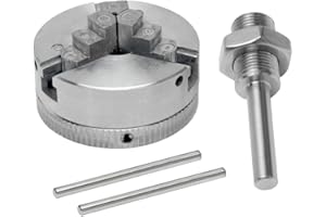 BOROCO Mandril Torno Mandril de torno Mandíbula reversible independiente Aleación de zinc Mini torno Mandril de tres mandíbulas Mandril Taladro M12 * 1 Mandril Taladro eléctrico de mano Varilla