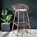 Produktbild Qing MEI Nordic Barhocker Barhocker Schmiedeeisen Hocker modernen minimalistischen lässig Metall Stuhl Gold und Rotgold 42/62 / 72cm A++ (Farbe : B: Rose Gold, größe : 42cm)