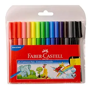 Faber-Castell Connector Pen Set - Pack of 15 (Assorted)