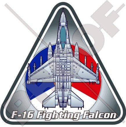 General Dynamics-Lockheed F-16 Fighting Falcon NETHERLANDS AirForce KLu 3,7" (95mm) Vinyl Sticker, Decal