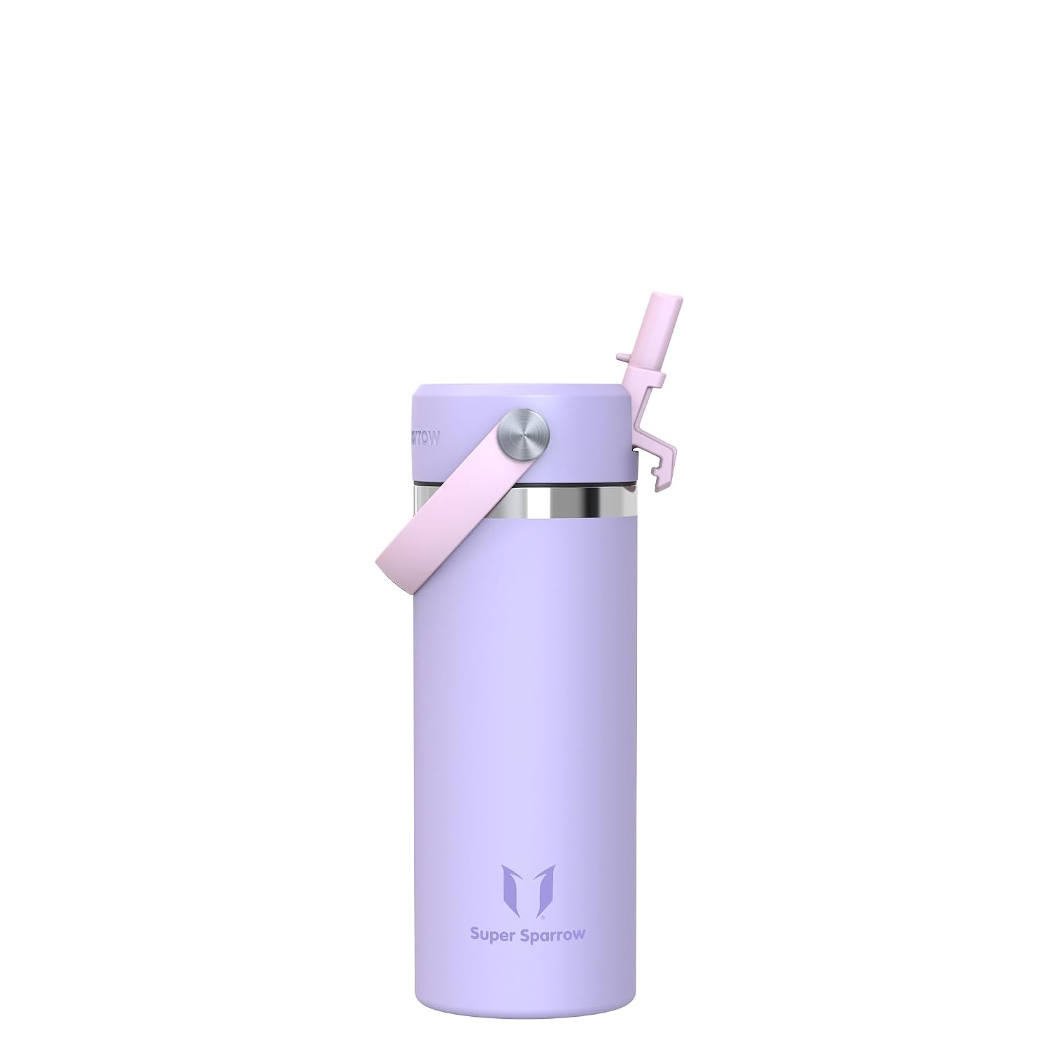 Sparrow Borraccia Termica 500ml/750ml/1L - Borracce Bambini con Cannuccia | Bottiglia Senza BPA & Perdite, Lavastoviglie, Caldo & Freddo, Scuola,Sport,Viaggio - SwivelSip Borraccia Tappo Flex Cannuccia
