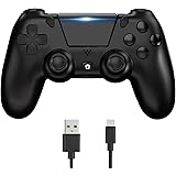 YUYIU 【Aggiornamento Wireless Controller per Ps4 Remote Plays-tation 4/Slim/Pro/PC, Controllori con Doppio Vibrazione Shock S