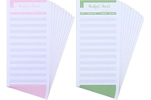 DONGAI 2 Packungen A6 gefülltes Papier, 24 Blatt A6 liniertes Papier, 6-Loch Ordner, Budget-Blatt, verwendet für Schule, Familienreisen oder Bargeldplanung.