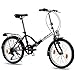Produktbild KCP 20 Zoll Faltrad Klapprad - Foldo Steel Weiss schwarz- Faltfahrrad für Herren und Damen - 20 Zoll klappbares Fahrrad mit 6 Gang Shimano Kettenschaltung - Folding City Bike