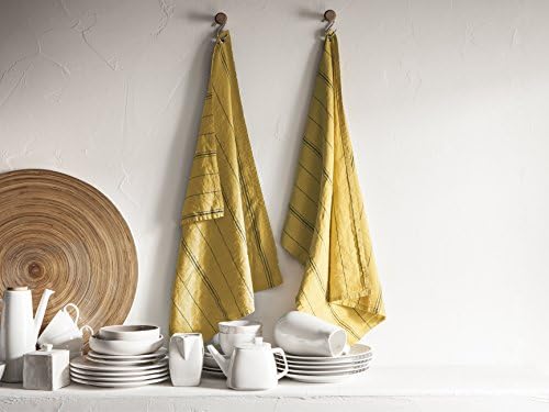 Tea towel cotton-linen mix Saffron BLANC CERISE 58x80 cm