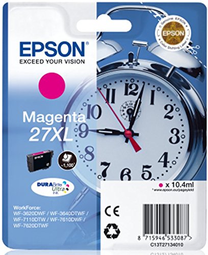 Epson Original T2713 Tintenpatrone, Wecker XL, Singlepack magenta