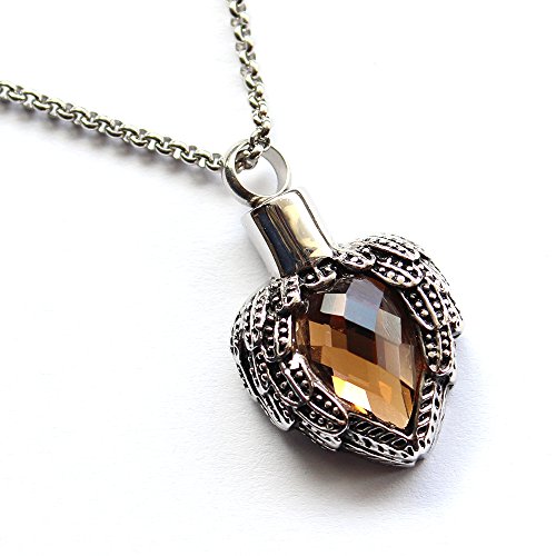 Zahara-Pet-Memorial-Urn-Necklace-20-Inches-with-Velvet-Pouch-Funnel-Angel-Heart-Champagne-Topaz-Pendant-Chain