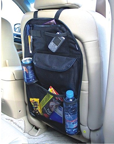2 x Kabalo Universal Back Seat Car Organiser with Drinks / Umbrella Holder and 7 separate velcro sealed storage compartments. Height 55cm x Width 36cm