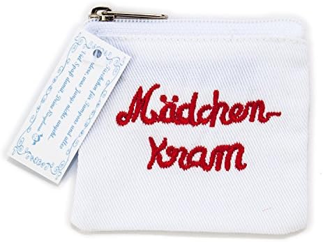 Cute Tampon pad Bag White 7 x 7 cm red Embroidery Cotton Ringelsuse
