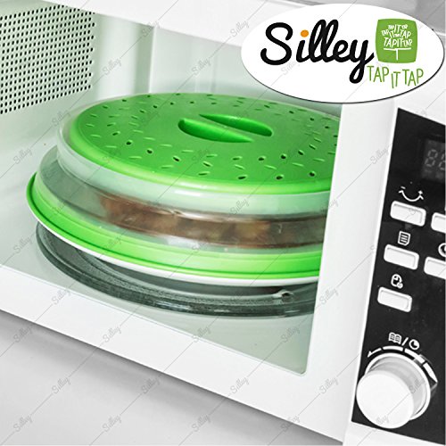 silley® Mikrowellenuhr, ausziehbar & # x2605; Deckel faltbar für Mikrowelle – minimaler Platzbedarf. – Spülmaschinenfest - 2